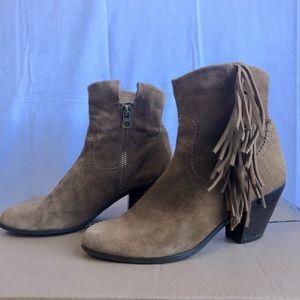Sam Edelman fringe leather suede boots